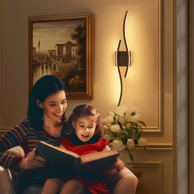 LED室内灯 - HCP063 双色一体半月S型壁灯金色